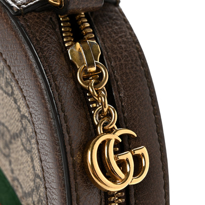 Gucci GG Supreme Monogram Web Mini Ophidia Round Shoulder Bag Brown 12 of 12