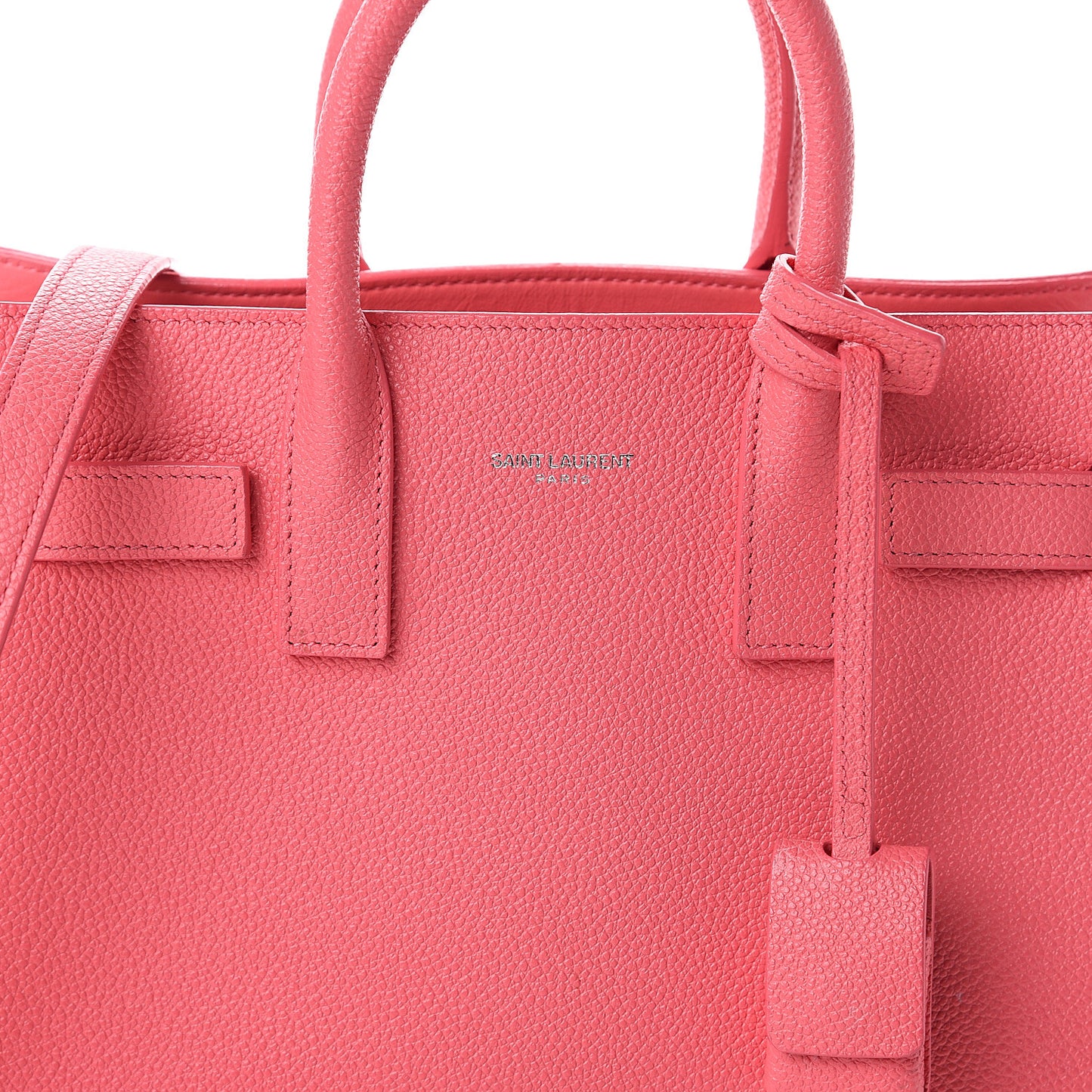 Grained Calfskin Nano Sac De Jour Coral