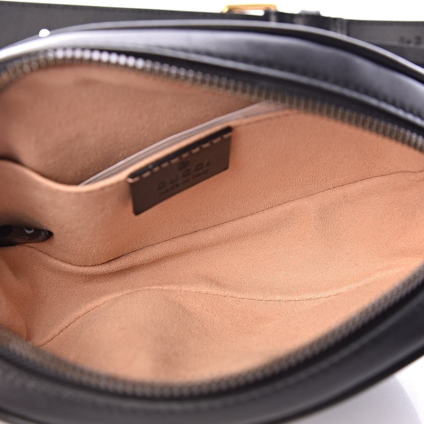 Calfskin Matelasse GG Marmont Belt Bag 95 38 Black