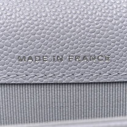 Chanel Caviar Quilted Flap Card Holder Wallet Light Blue 7 of 9