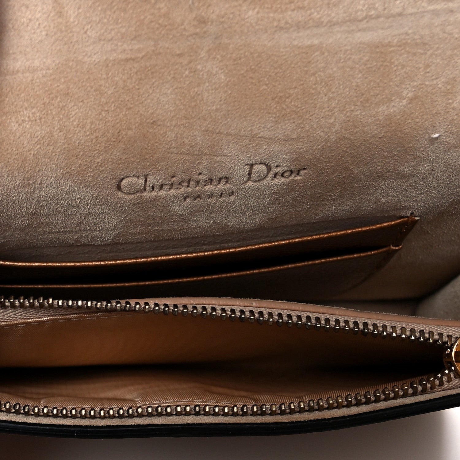 Christian Dior Metallic Grained Calfskin Saddle Belt Bag Gold 6 of 10