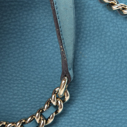 Gucci Vitello Range Medium Soho Chain Shoulder Bag Deep Cobalt 18 of 19