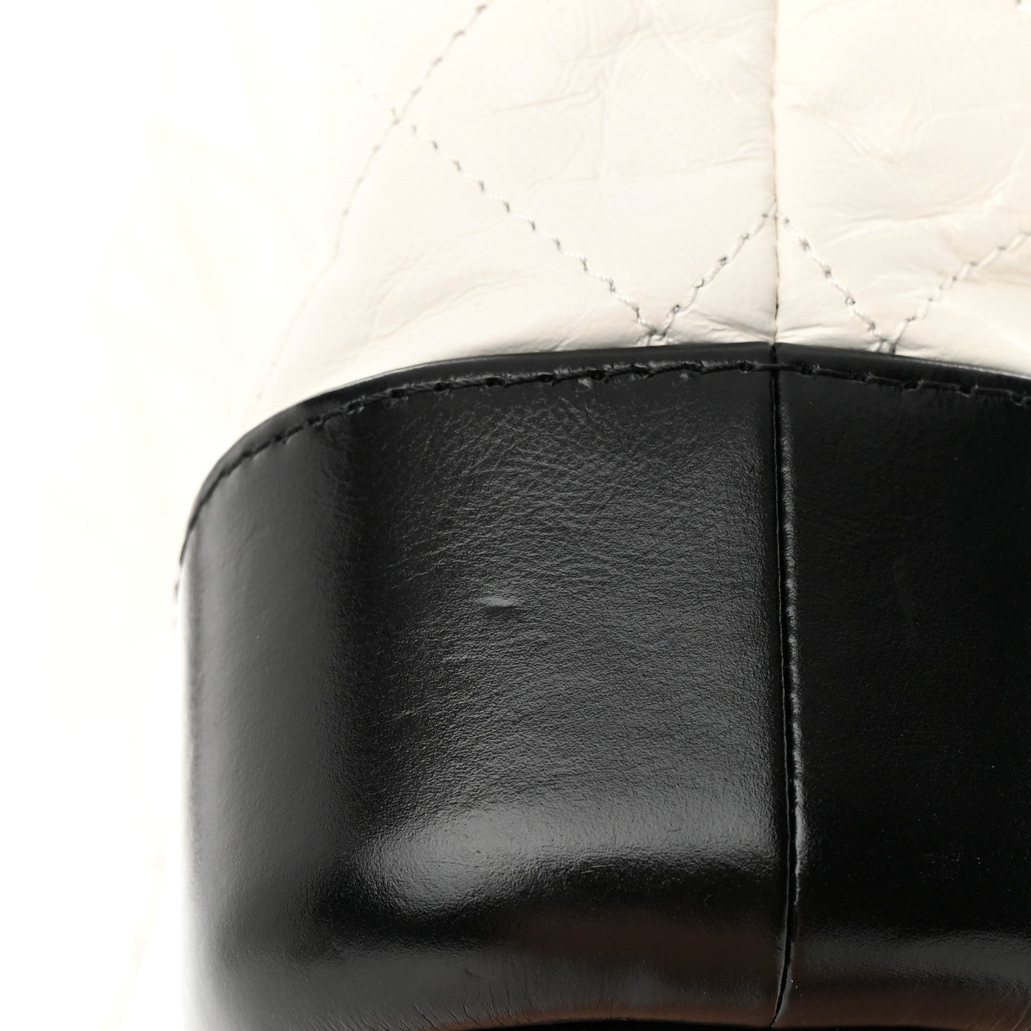 Chanel Aged Calfskin Quilted Small Gabrielle Hobo Black White 16 of 19