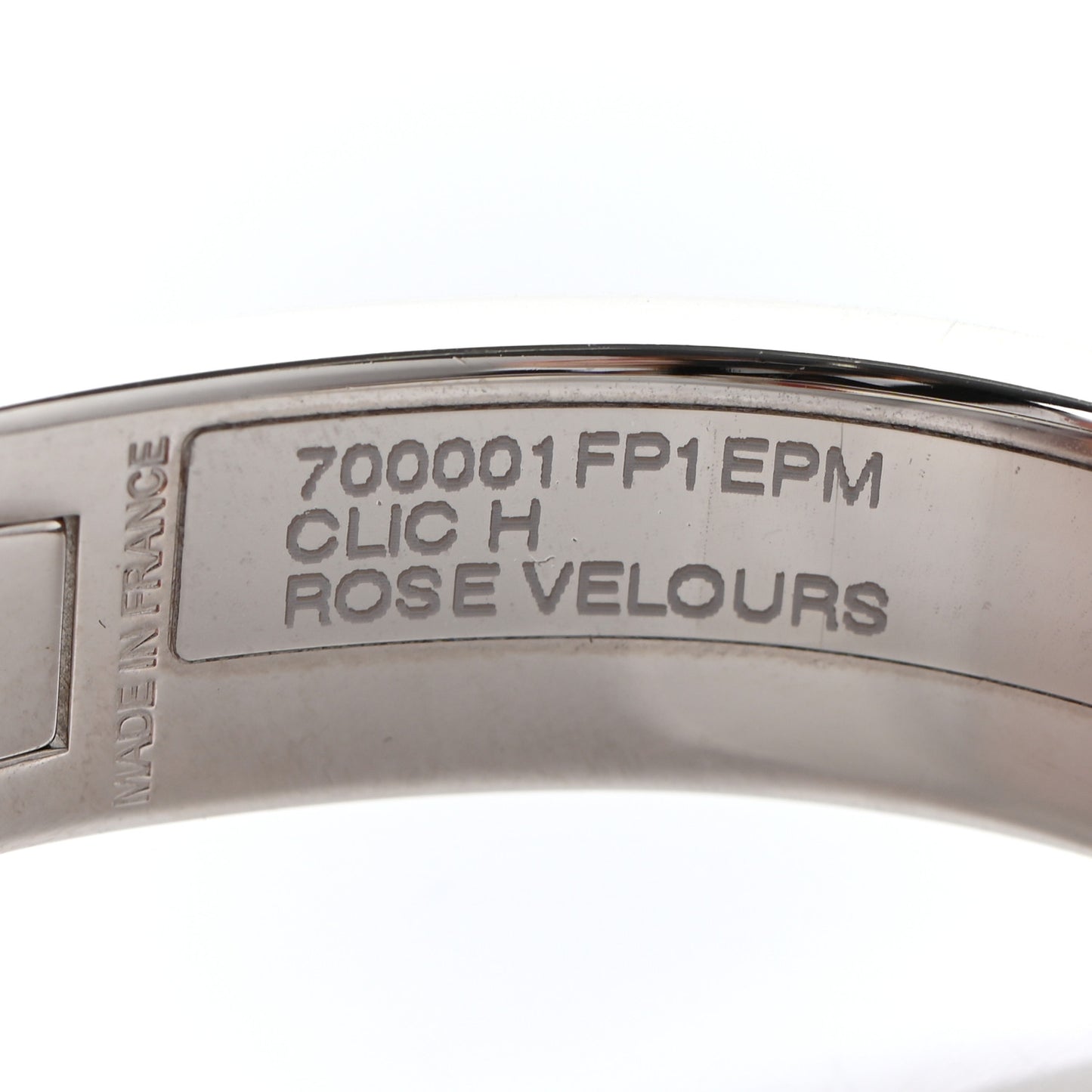 Enamel Narrow Clic Clac H Bracelet PM Rose Velours