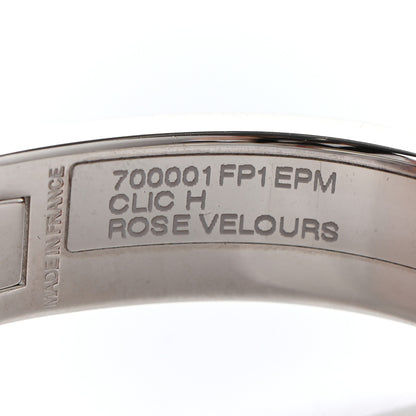 Hermes Enamel Narrow Clic Clac H Bracelet PM Rose Velours 4 of 7