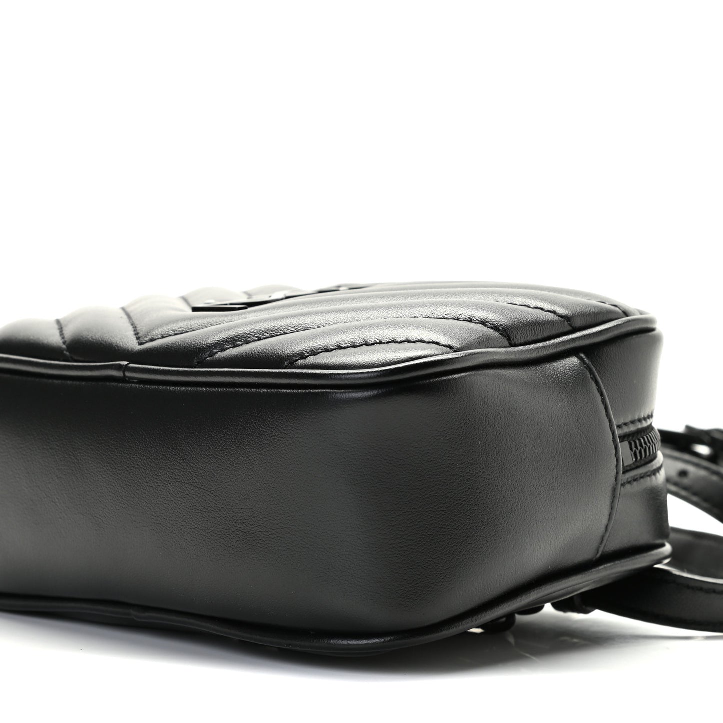 Calfskin Matelasse Monogram Lou Belt Bag Black