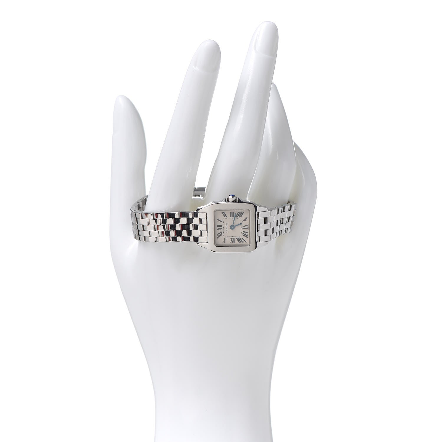 Cartier Stainless Steel 20mm Santos Demoiselle Quartz Watch 2 of 9