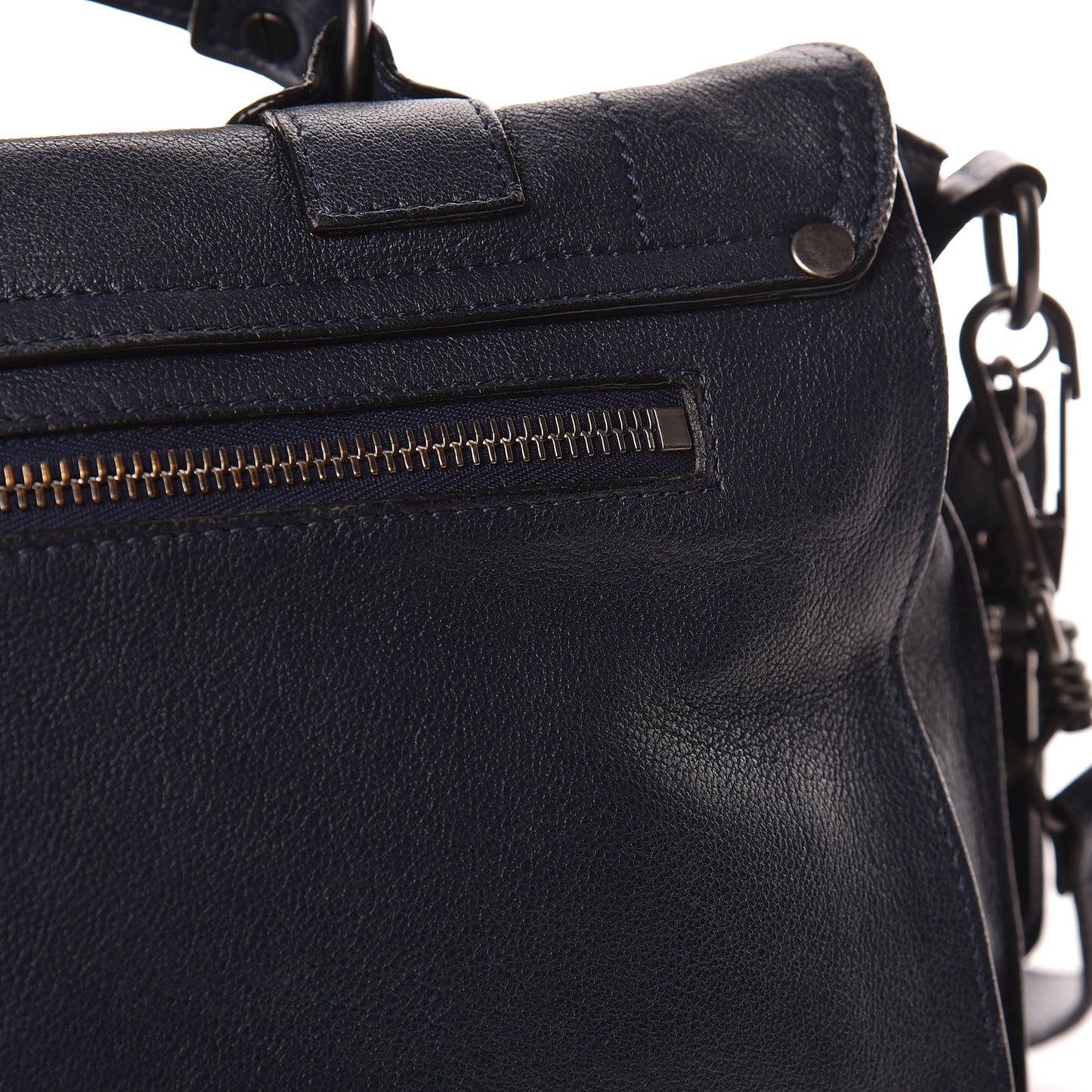 Lambskin Fringe Medium PS1 Satchel Midnight