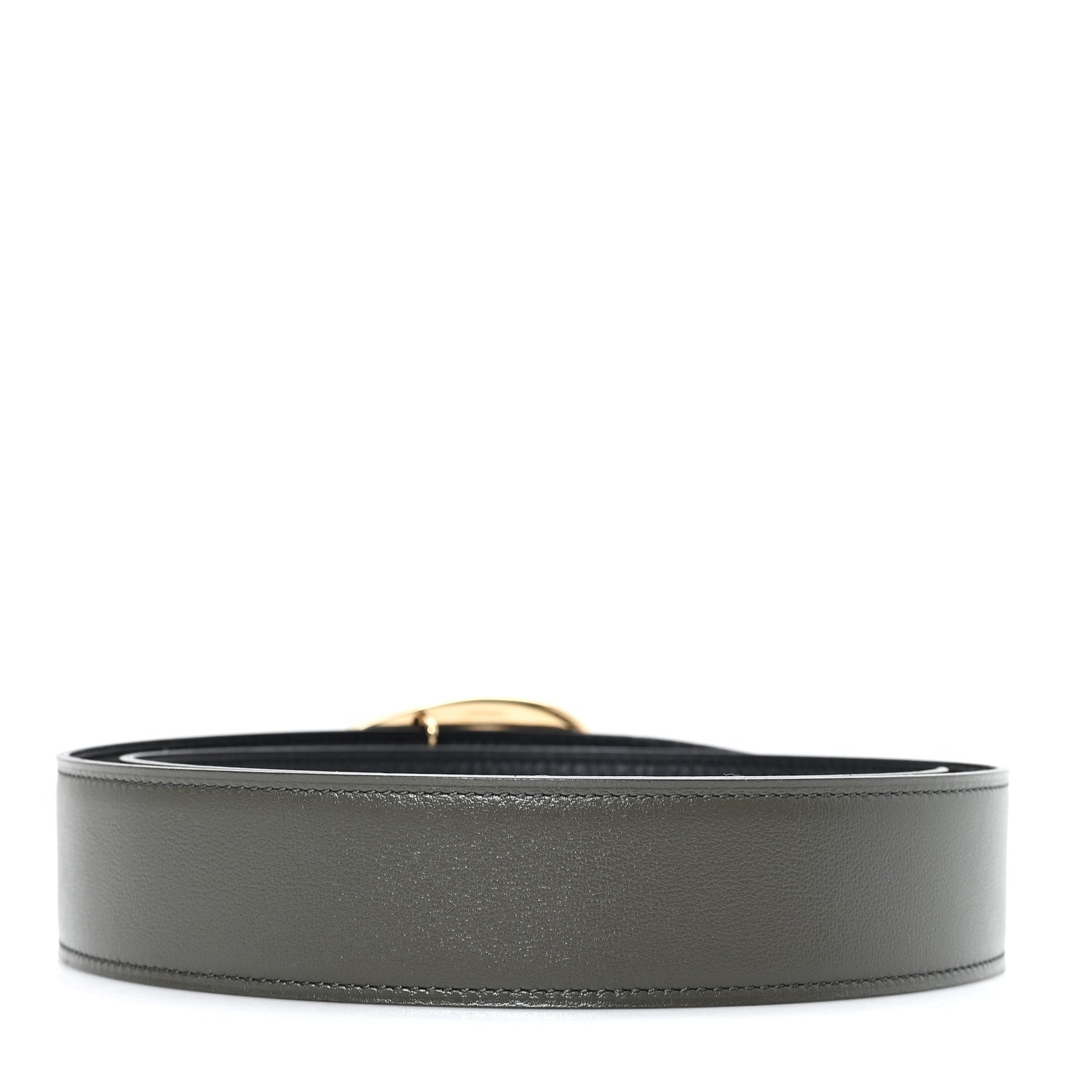 Hermes Box 135 Togo Reversible 38mm Luck Belt 85 34 Vert De Gris Black 2 of 4