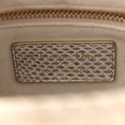 Christian Dior Metallic Snakeskin Small Lady Dior Gold 6 of 11