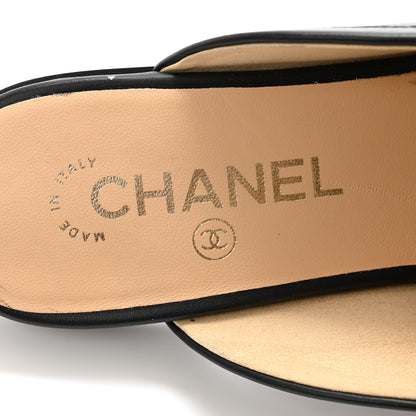 Chanel Lambskin CC Mules 38.5 Black 6 of 10