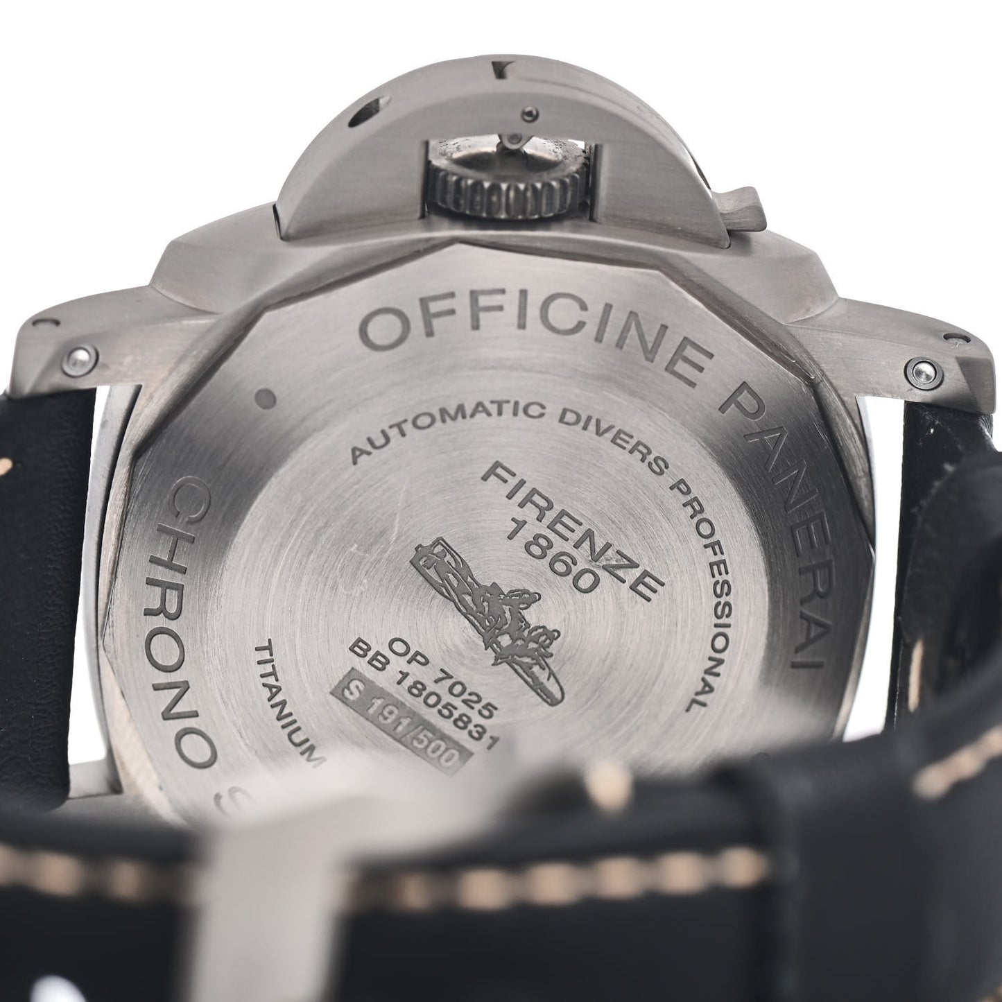 Titanium Calfskin 47mm Luminor Submersible Flyback Automatic Watch Black PAM00615