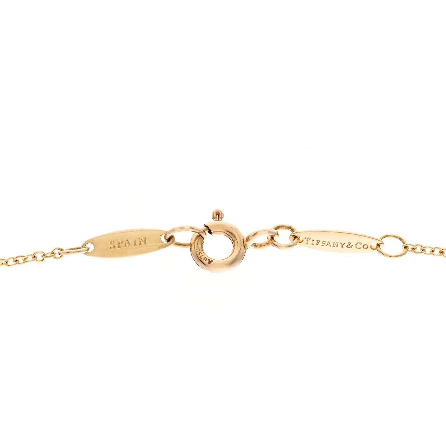 Tiffany 18K Yellow Gold 12mm Elsa Peretti Bean Pendant Necklace 4 of 5