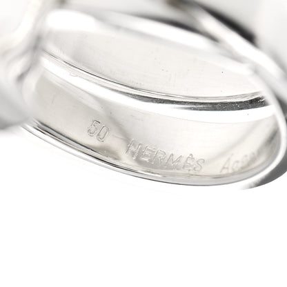 Hermes Sterling Silver Clou de Forge Ring 50 5.25 6 of 7