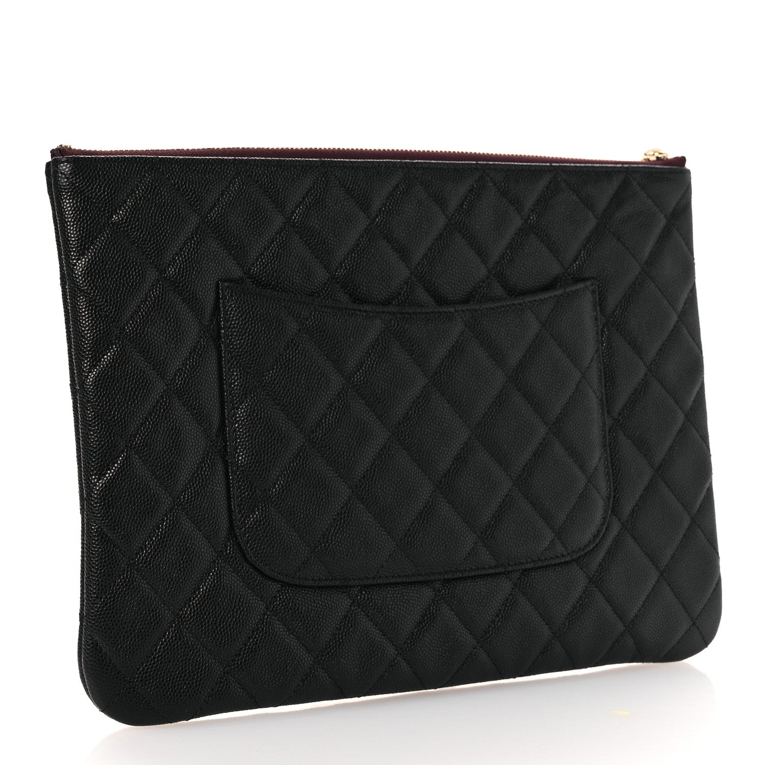 Chanel Caviar Quilted Medium Cosmetic Case Black 3 of 9