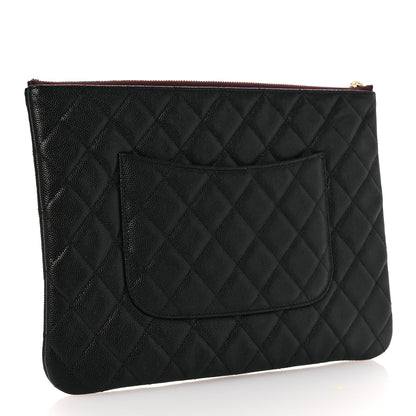 Chanel Caviar Quilted Medium Cosmetic Case Black 3 of 9