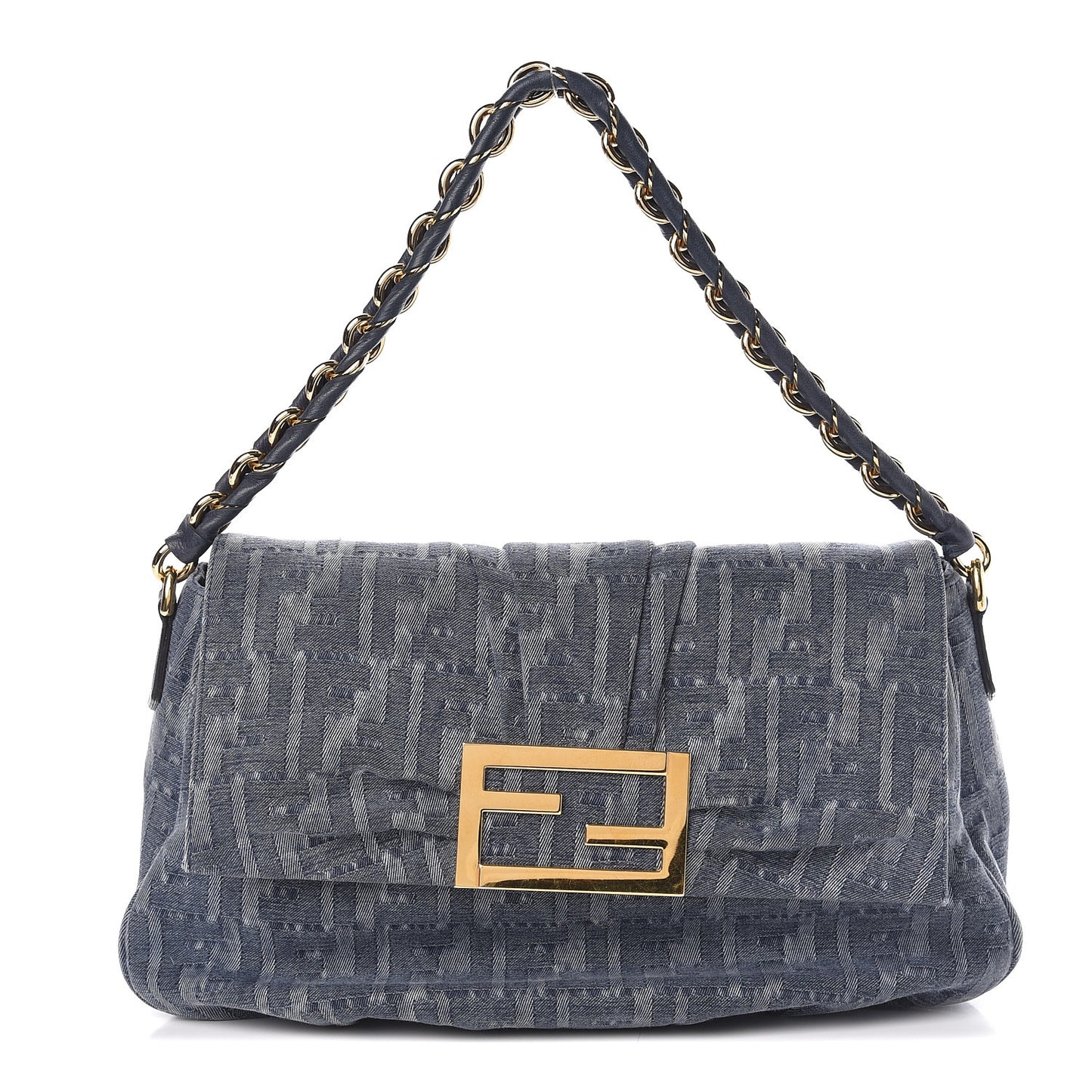 Denim Zucca Mia Shoulder Flap Blue