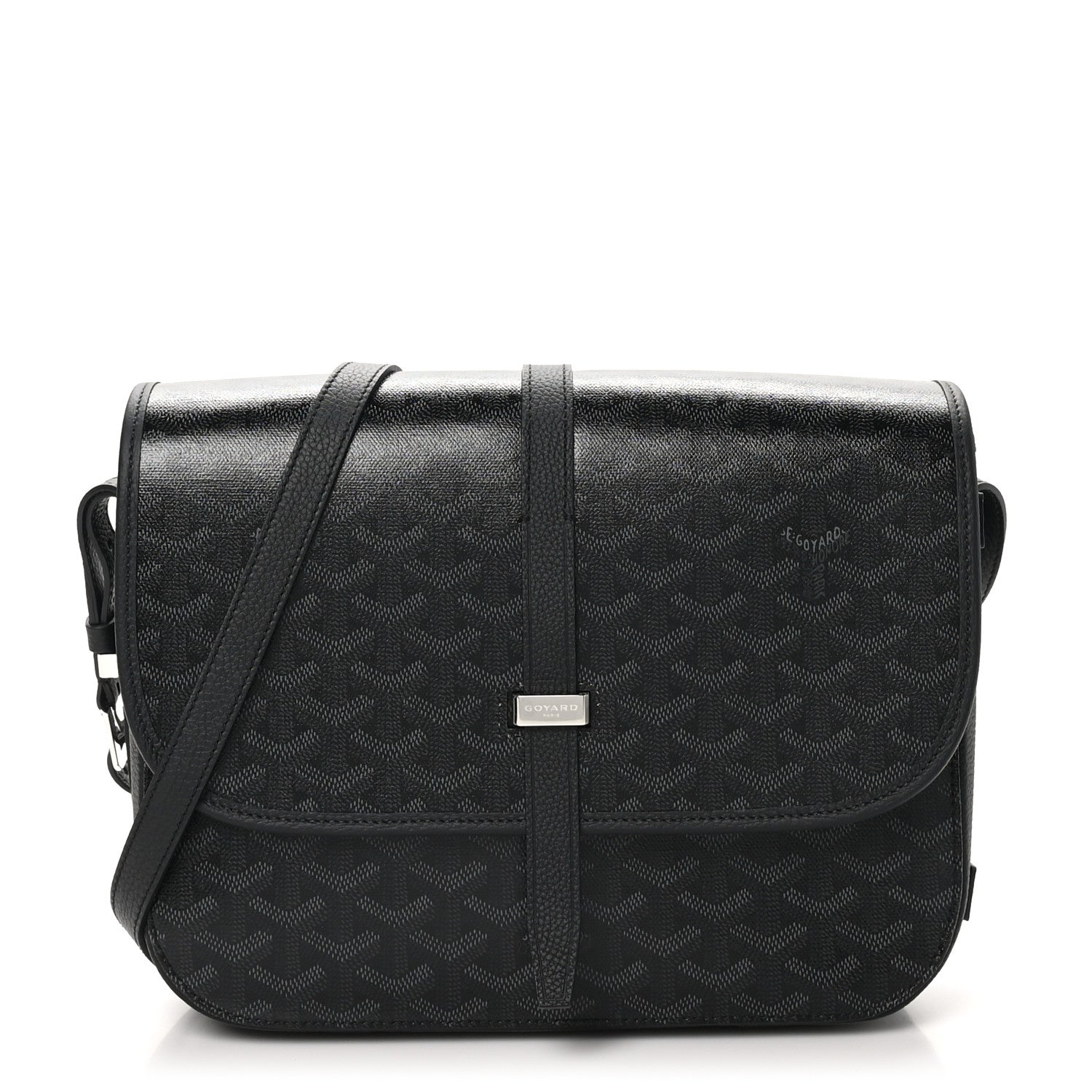 Goyard Goyardine Belvedere II MM Messenger Bag Jet Black 1 of 9