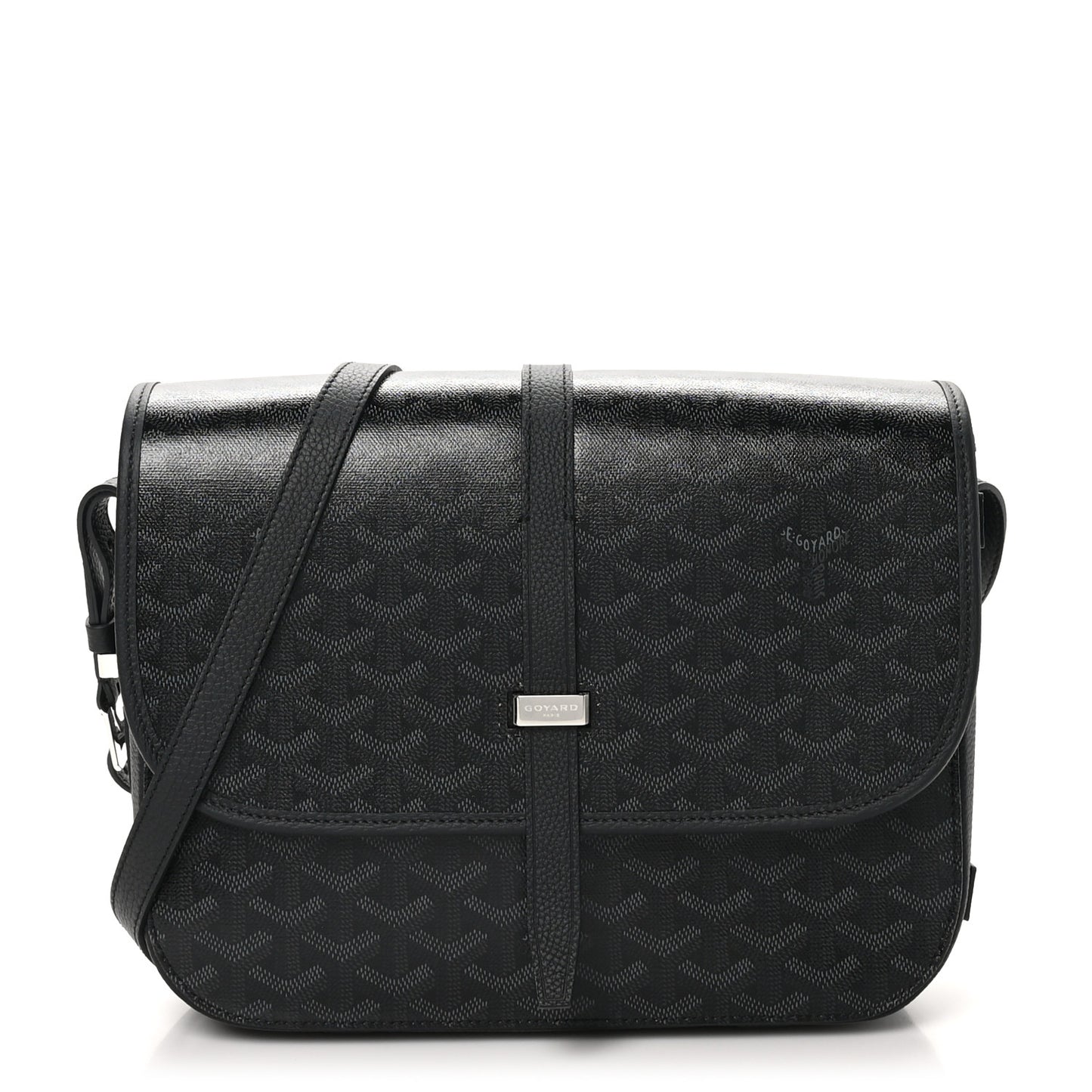 Goyardine Belvedere II MM Messenger Bag Jet Black
