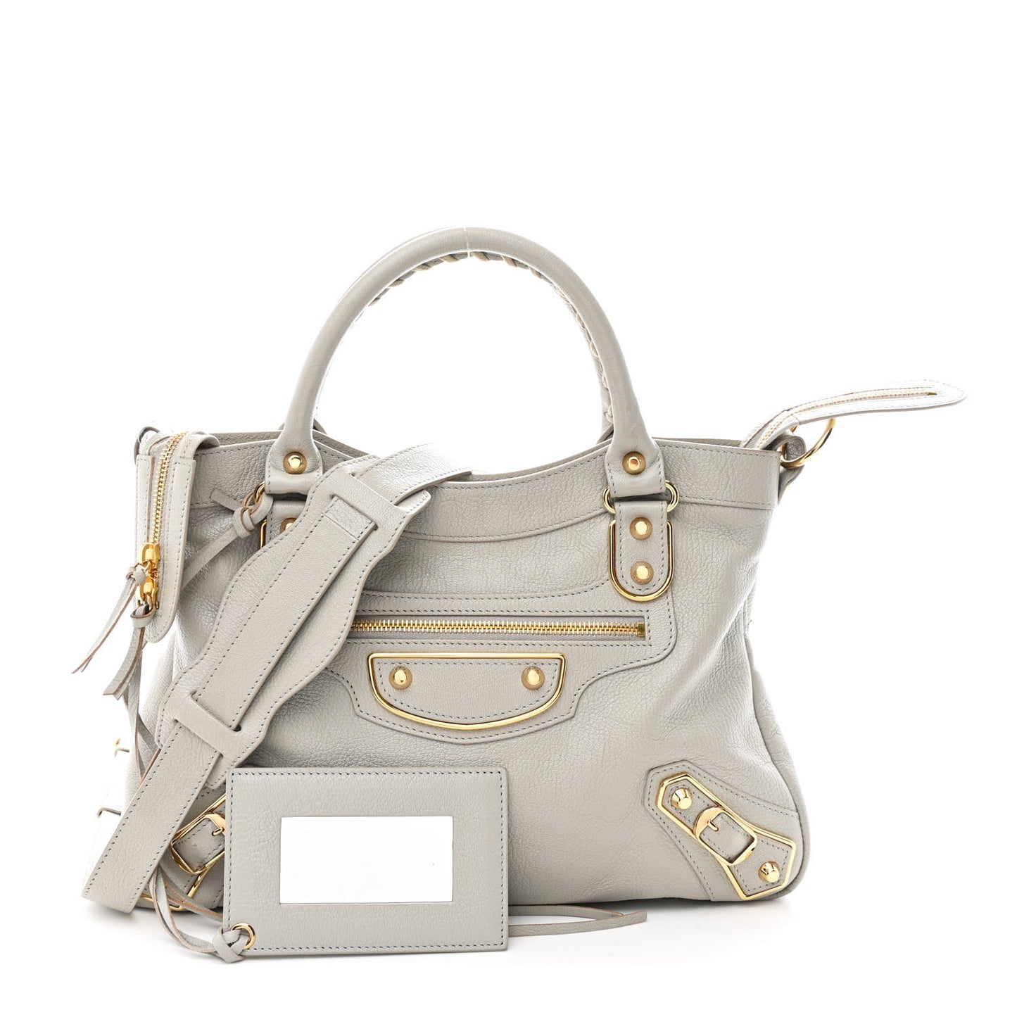 Chevre Gold Metallic Edge Hardware Town Gris Glace