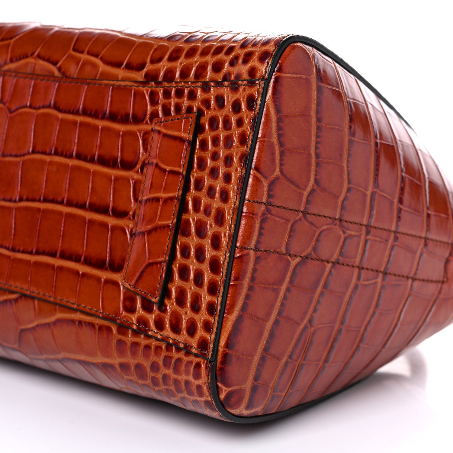 Givenchy Calfskin Crocodile Embossed Small Antigona Cognac 9 of 11