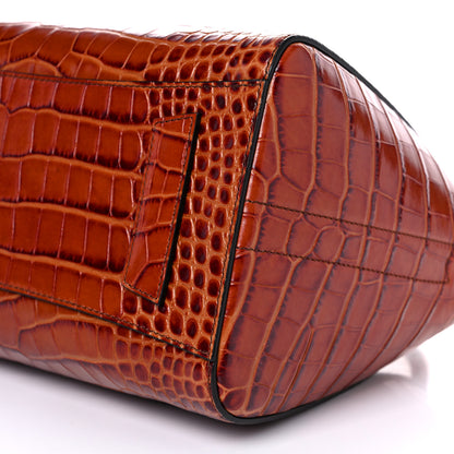 Givenchy Calfskin Crocodile Embossed Small Antigona Cognac 9 of 11