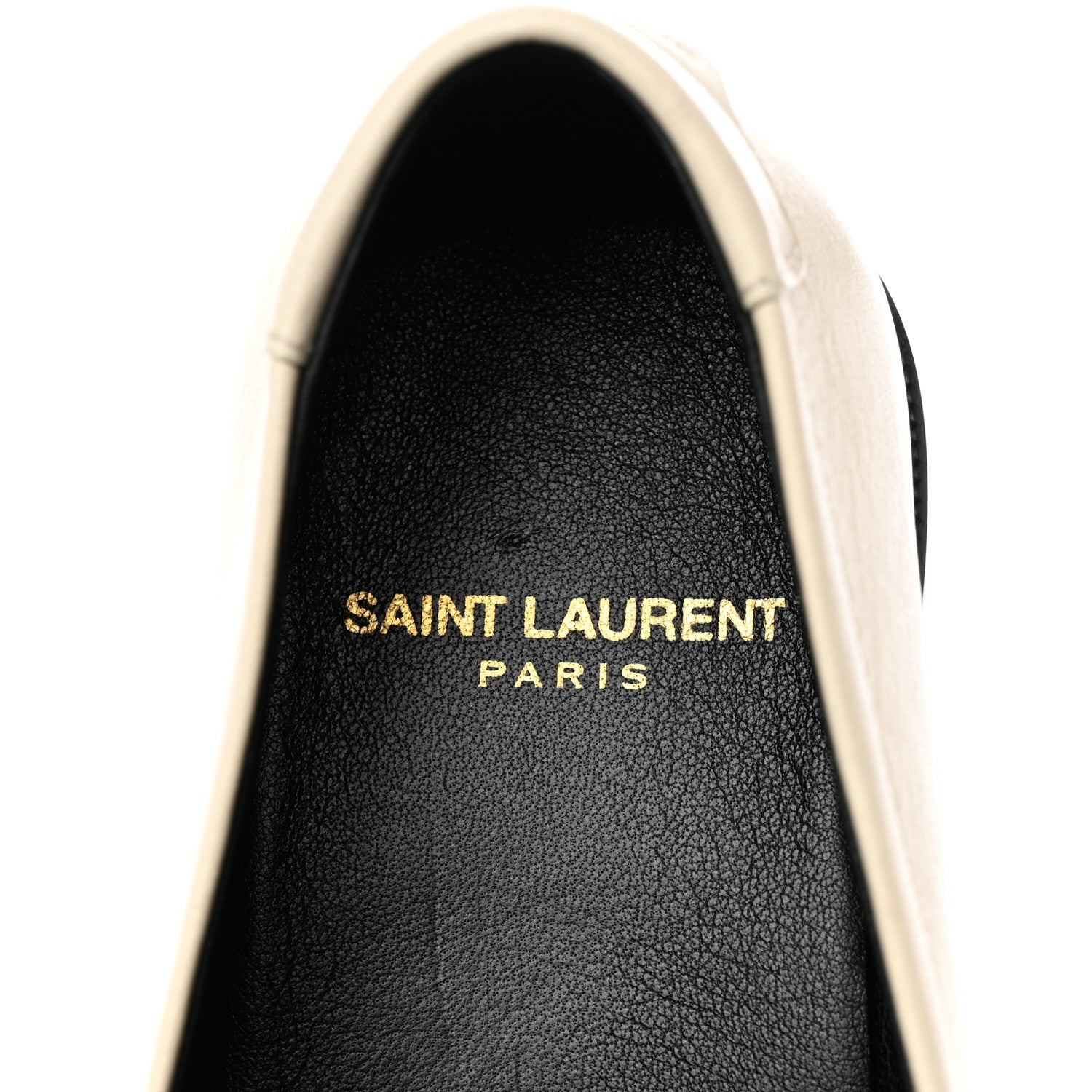 Saint Laurent Calfskin Penny Loafers 36.5 Pearl 7 of 9