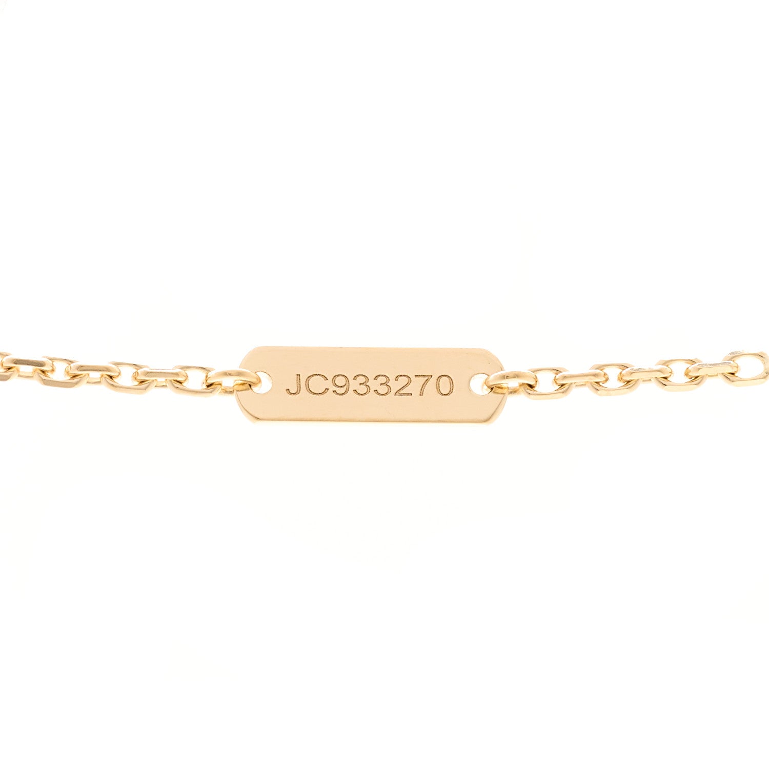 Van Cleef & Arpels 18K Yellow Gold Guilloche Vintage Alhambra Pendant Necklace 5 of 6