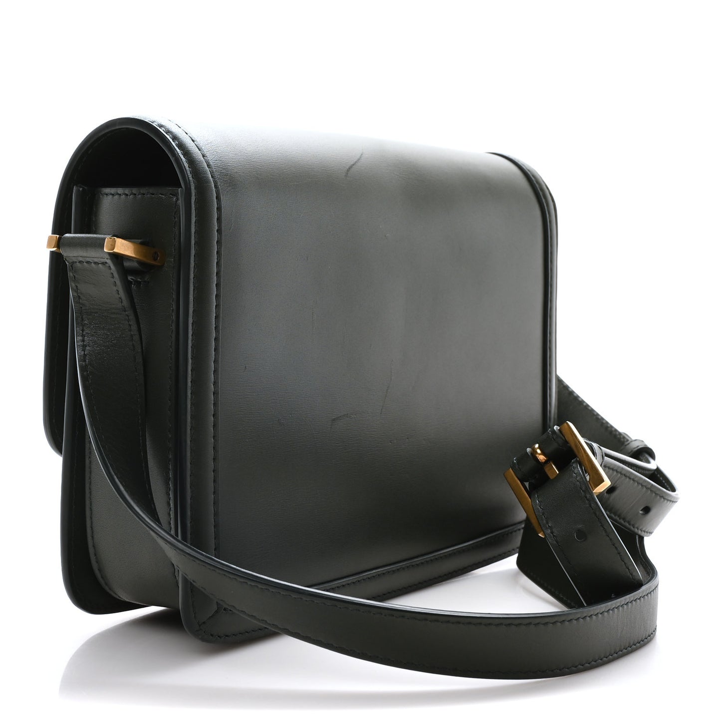 Box Calfskin Monogram Medium Solferino Satchel Vert Fonce