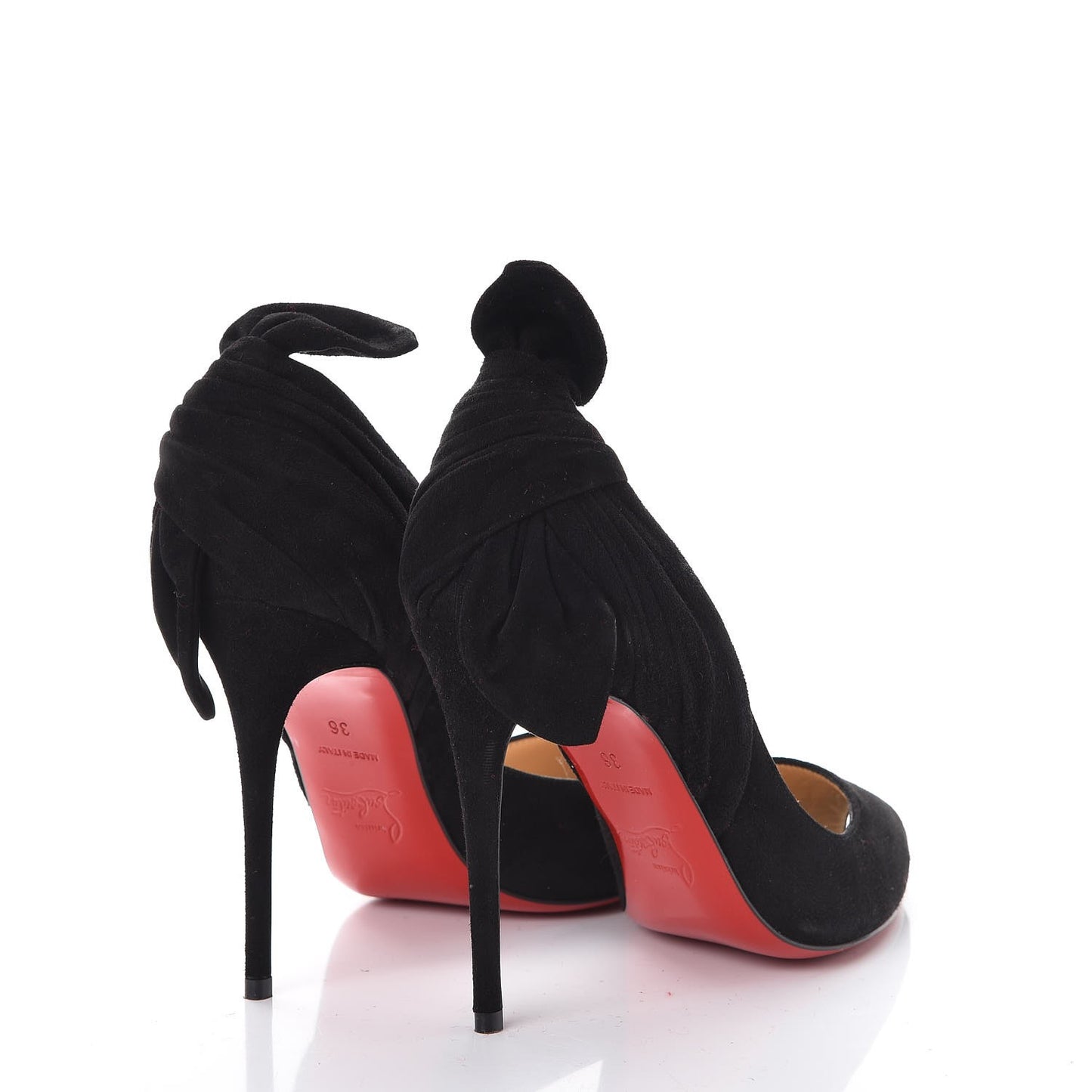 Suede Barbara 100 Peep Toe Pumps 36 Black