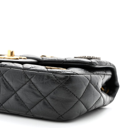 Chanel Aged Calfskin Quilted Mini Medallion Flap Black 10 of 11