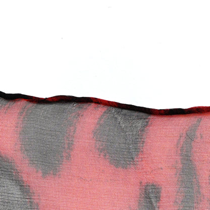 Alexander McQueen Silk Chiffon Leopard Skull Scarf Red 7 of 8