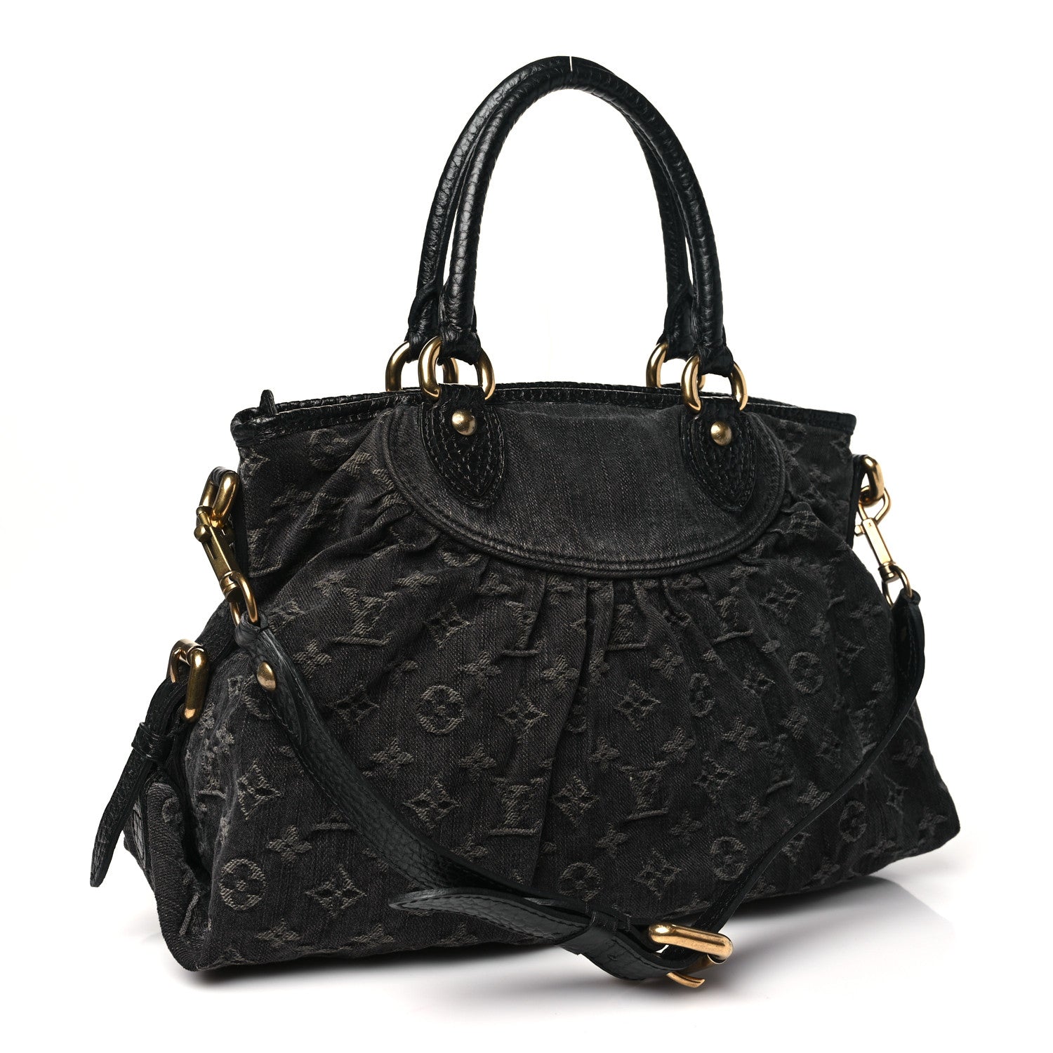 Louis Vuitton Denim Neo Cabby MM Black 3 of 9