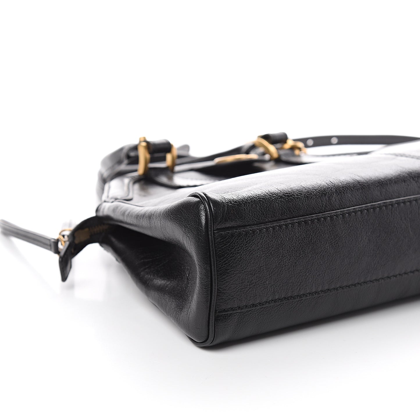 Calfskin Medium Re(Belle) Top Handle Bag Black