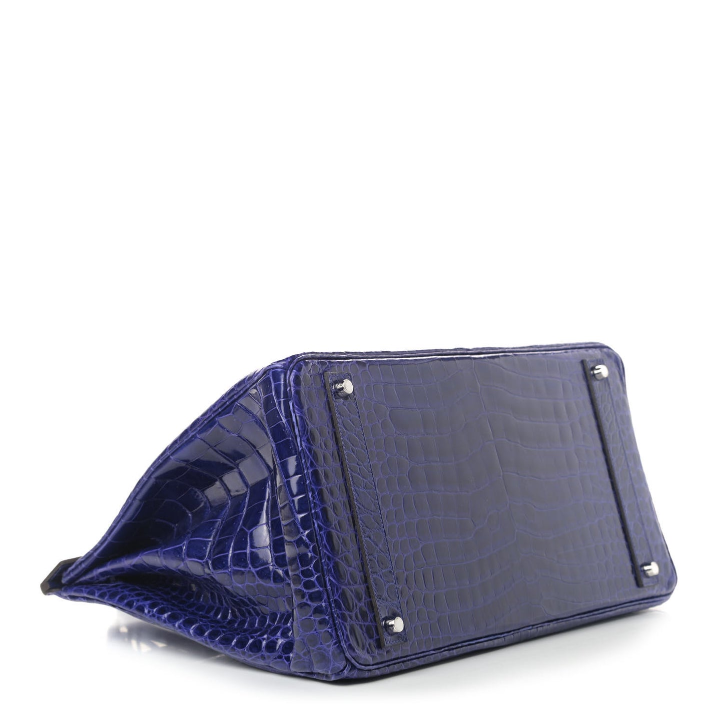 Shiny Porosus Crocodile Birkin 40 Bleu Electrique