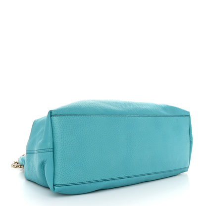Gucci Pebbled Calfskin Medium Soho Chain Shoulder Bag Teal 4 of 12