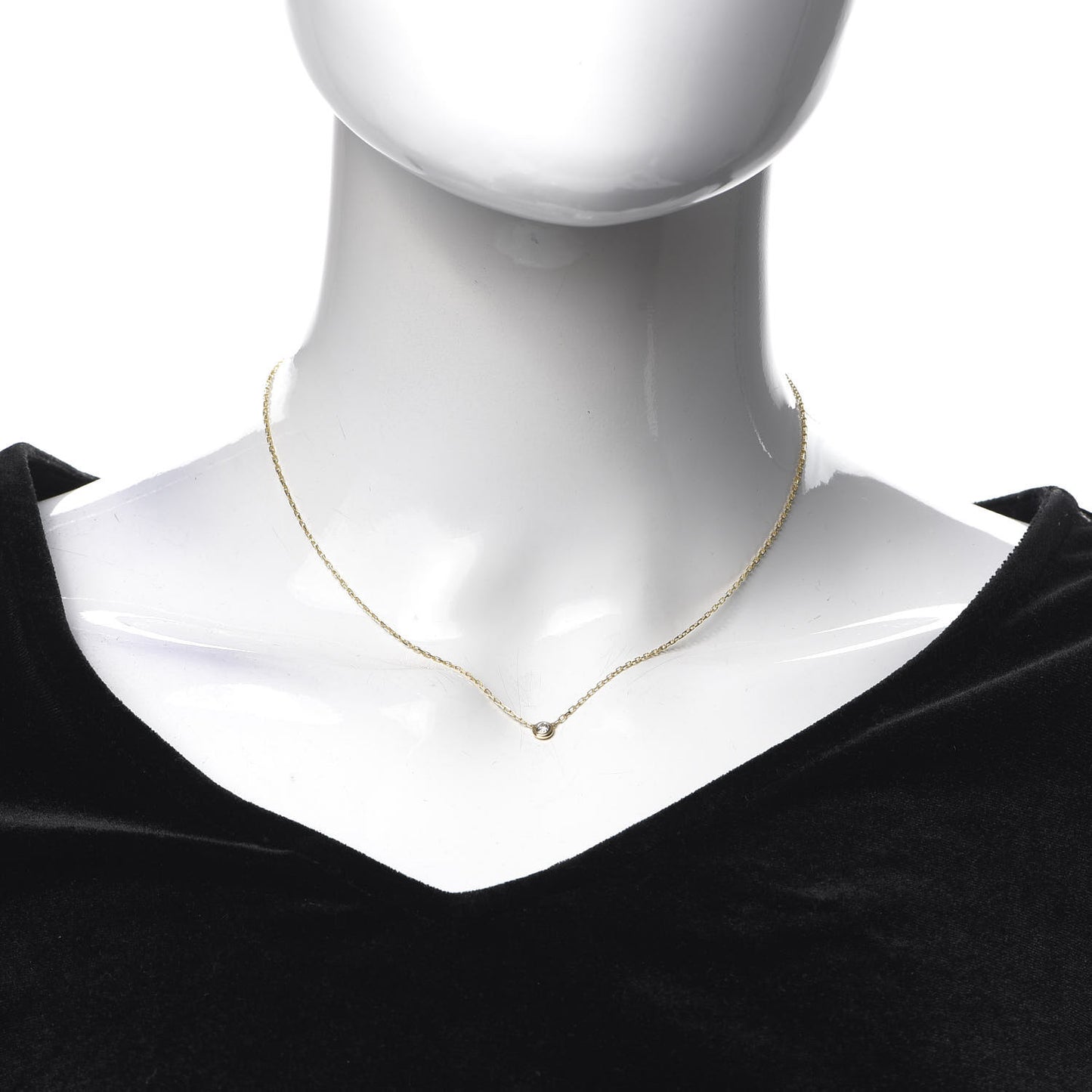 18K Yellow Gold Diamond SM D'Amour Pendant Necklace