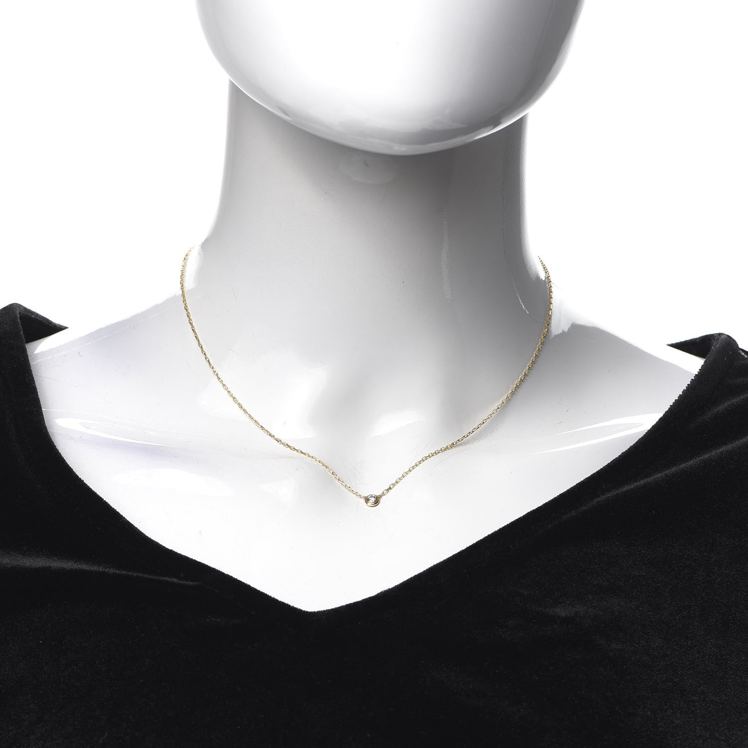 Cartier 18K Yellow Gold Diamond SM D'Amour Pendant Necklace 2 of 7