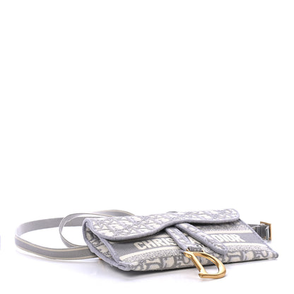 Christian Dior Oblique Slim Saddle Pouch Grey 3 of 4