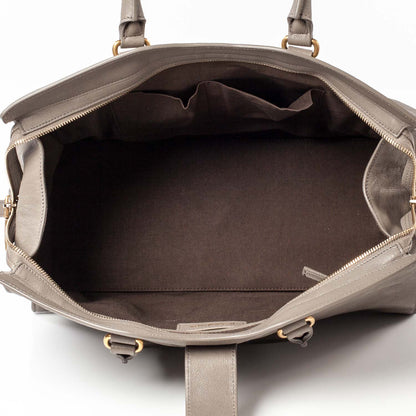 Saint Laurent Leather Medium Cabas ChYc Taupe 9 of 10