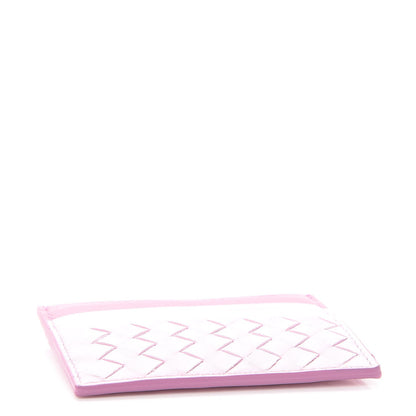 Bottega Veneta Nappa Intrecciato Woven Card Holder Pink Purple 4 of 8