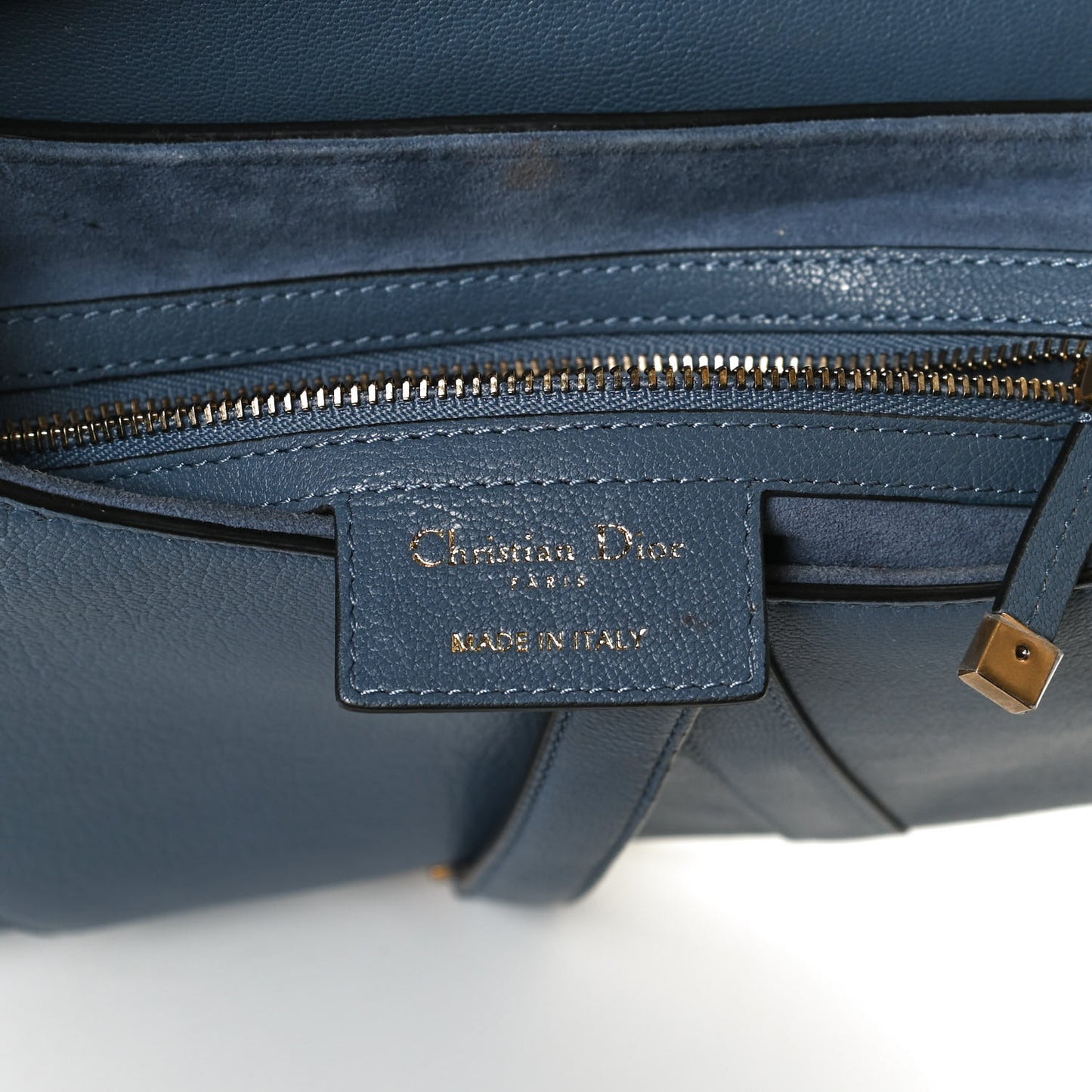 Calfskin Mini Saddle Bag Sky Blue