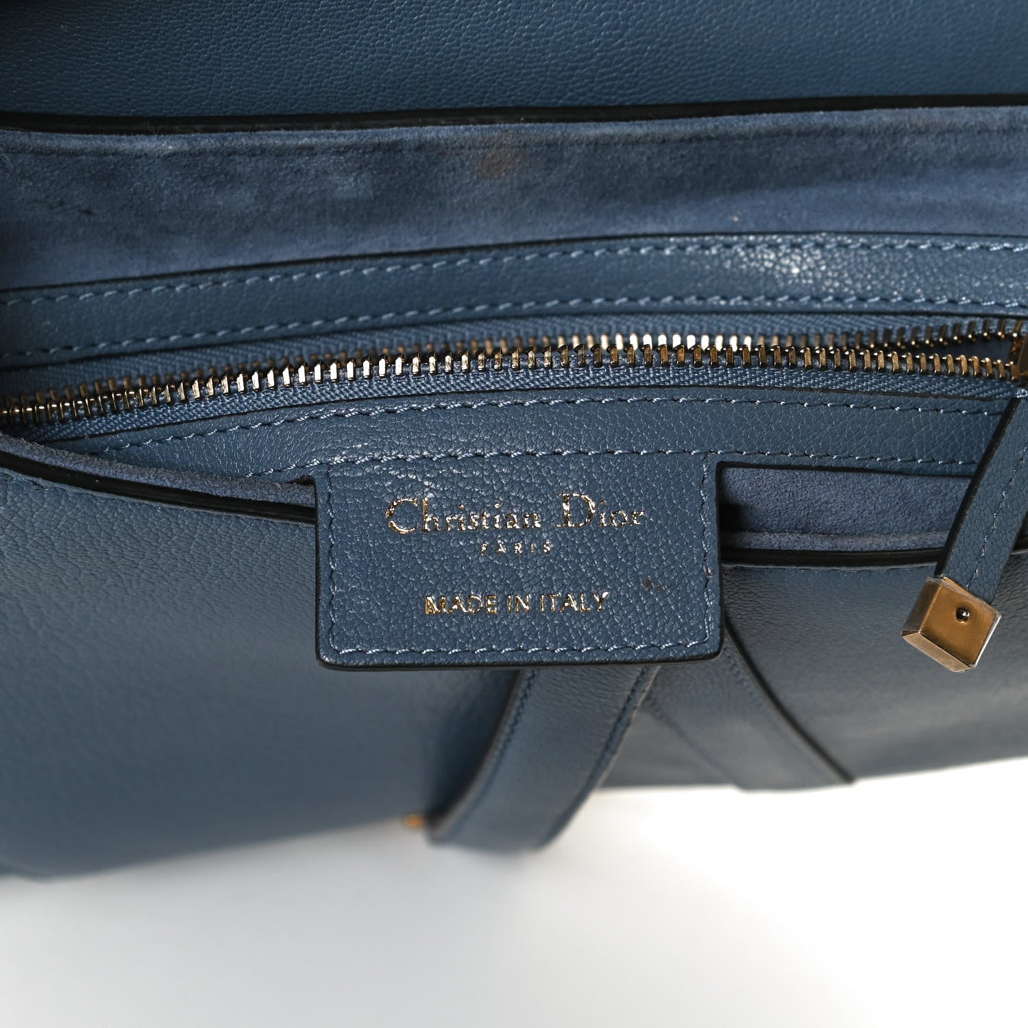 Christian Dior Calfskin Mini Saddle Bag Sky Blue 6 of 12