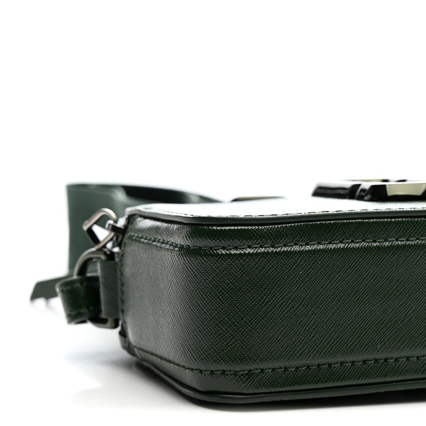 Saffiano Small Snapshot Camera Bag Olive Green