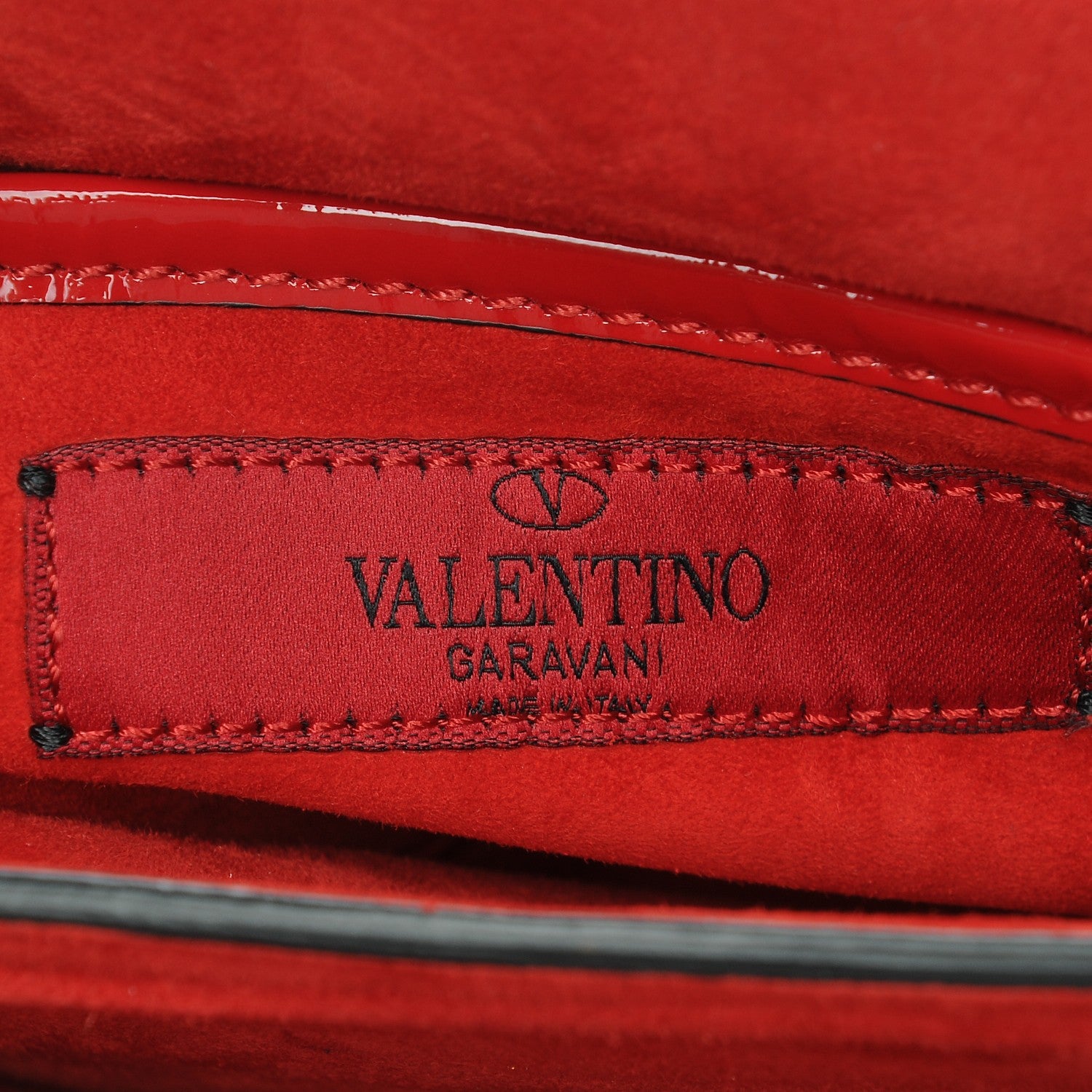 Valentino Garavani Patent Animalia Va Va Voom Shoulder Bag Red 5 of 6