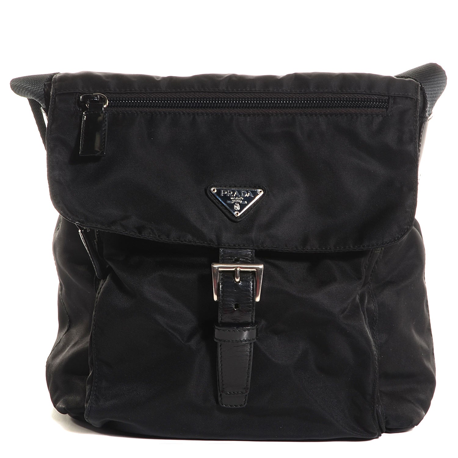 Prada Nylon Vela Messenger Black 1 of 9