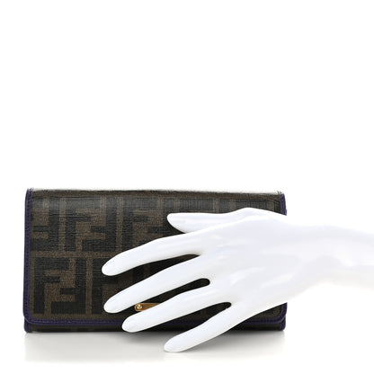 Fendi Zucca Continental Wallet Tobacco Purple 2 of 4