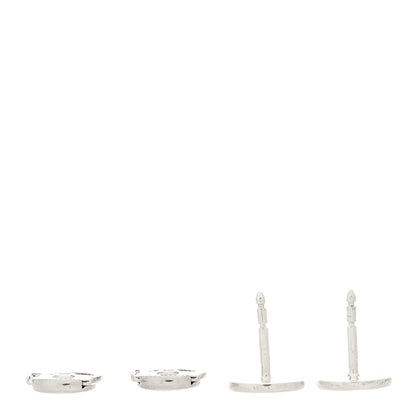 Hermes Sterling Silver TPM Ex-Libris Earrings 3 of 6