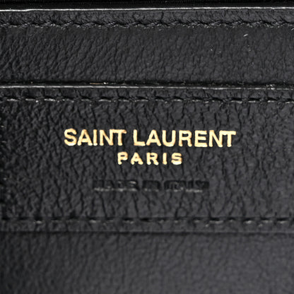 Saint Laurent Grain De Poudre Medium Classic Monogram Kate Satchel Black 6 of 12