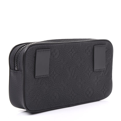 Louis Vuitton Taurillon Monogram Uniformes Solar Ray Soft Pochette Volga Belt Bag Black 2 of 8